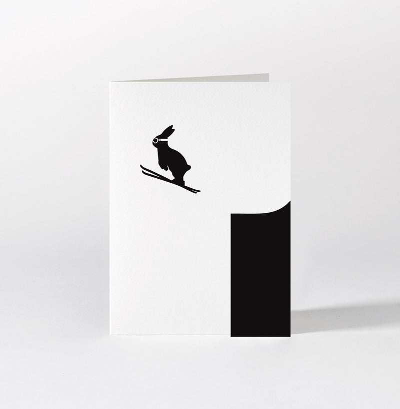 Card Ski Jumping Rabbit